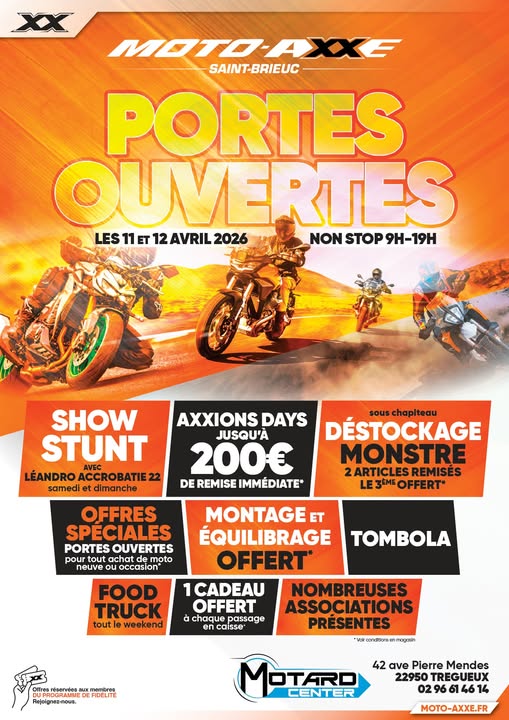 Journées Portes Ouvertes Moto Axxe Saint Brieuc